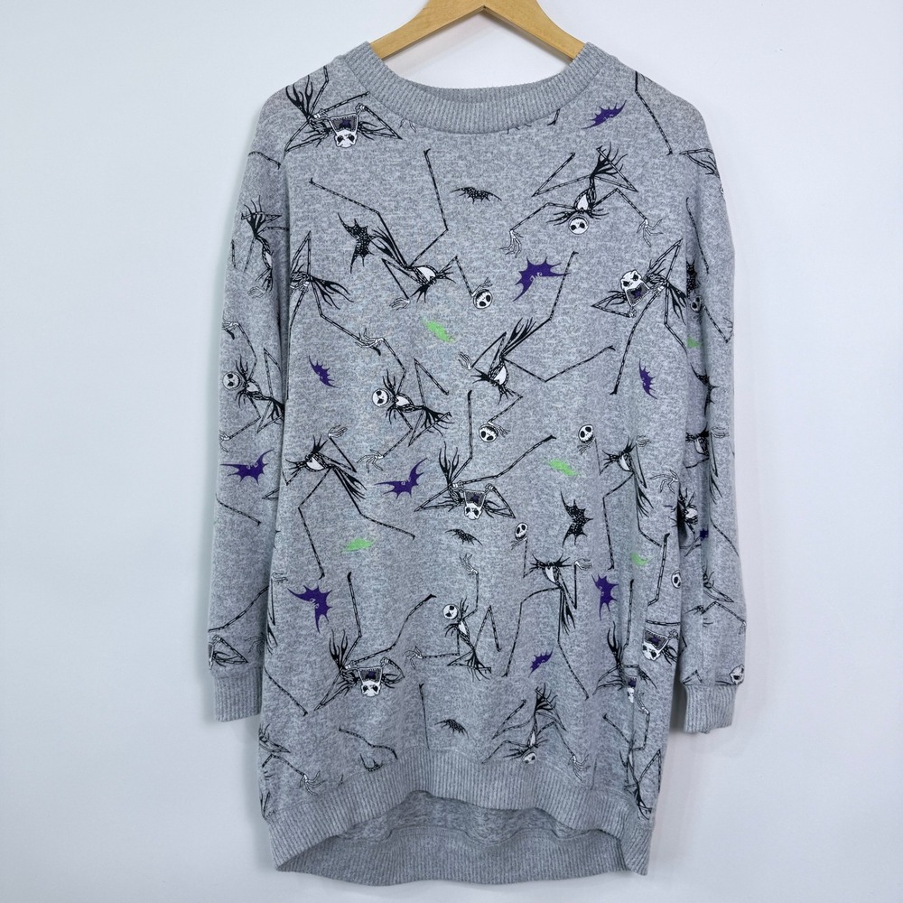 Disney Nightmare Before Christmas‎ Pajama Sleep Shirt Tunic Sweater Size M